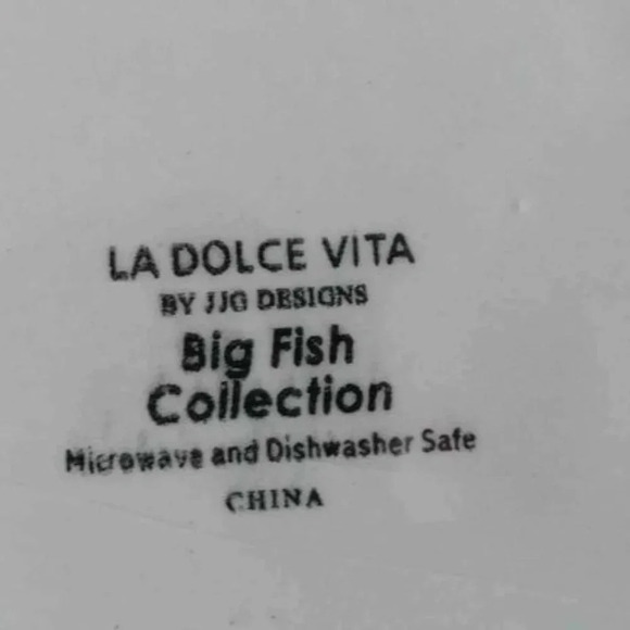 Vintage Dolce Vita  Big Fish Collection Salad set of 4 plates - Picture 5 of 5